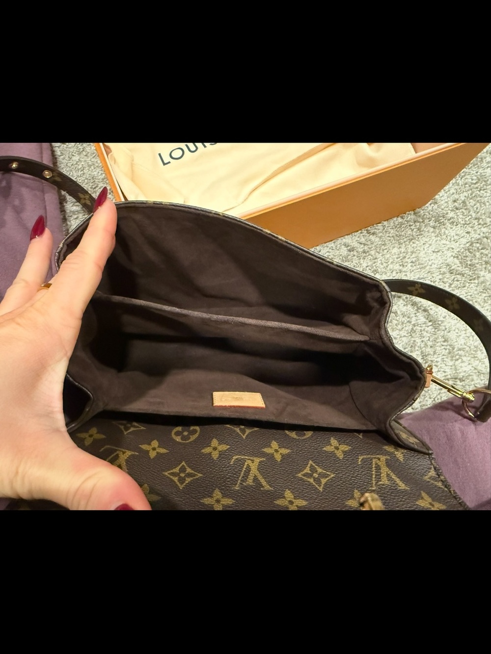 Louis Vuitton Monogram Canvas Crossbody Satchel in Brown and Gold - Picture 5 of 7
